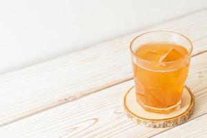 Delicious sweet drink tamarind juice and ice cube photo