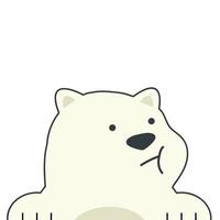 Ilustración de vector de dibujos animados lindo oso polar