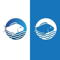 Fish logo template. Creative vector