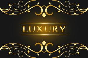 Luxury abstract vector background with gold ornament and editable text effect. Modern background.