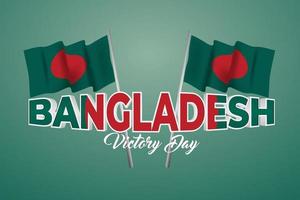 día de la victoria de bangladesh con fondo de vector de bandera realista.