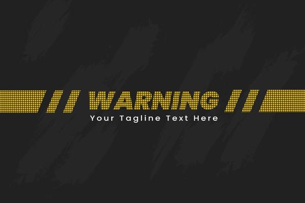 Grunge abstract background with text warning rectangle dot yellow.