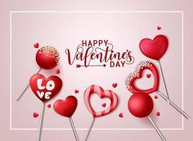 set of happy valentines day elements, heart with mini hearts inside, love  message, cherries, lollipop, united hearts, cake and candy flower Stock  Vector Image & Art - Alamy