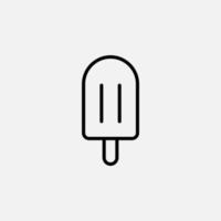 Ice Cream, Dessert, Sweet Line Icon, Vector, Illustration, Logo Template. Suitable For Many Purposes. vector