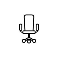 silla, icono de línea de asiento, vector, ilustración, plantilla de logotipo. adecuado para muchos propósitos. vector