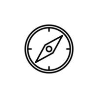 Compass Line Icon, Vector, Illustration, Logo Template. Suitable For Many Purposes. vector