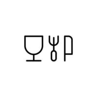 Restaurant, Food, Kitchen Line Icon, Vector, Illustration, Logo Template. Suitable For Many Purposes vector