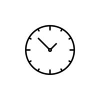 reloj, temporizador, icono de línea de tiempo, vector, ilustración, plantilla de logotipo. adecuado para muchos propósitos. vector