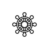 Rudder Line Icon, Vector, Illustration, Logo Template. Suitable For Many Purposes. vector