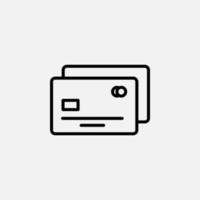 Credit Card, Payment Line Icon, Vector, Illustration, Logo Template. Suitable For Many Purposes. vector