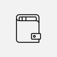 Wallet, Saving, Money Line Icon, Vector, Illustration, Logo Template. Suitable For Many Purposes. vector