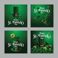 St. Patrick's Hat Social Media Posts vector