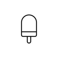 Ice Cream, Dessert, Sweet Line Icon, Vector, Illustration, Logo Template. Suitable For Many Purposes. vector