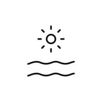 océano, agua, río, icono de línea de mar, vector, ilustración, plantilla de logotipo. adecuado para muchos propósitos. vector