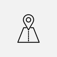 Gps, Map, Navigation, Direction Line Icon, Vector, Illustration, Logo Template. Suitable For Many Purposes. vector