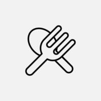 Restaurant, Food, Kitchen Line Icon, Vector, Illustration, Logo Template. Suitable For Many Purposes vector