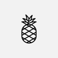 Pineapple Line Icon, Vector, Illustration, Logo Template. Suitable For Many Purposes. vector