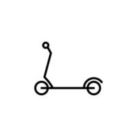 scooter, patinete línea icono, vector, ilustración, plantilla de logotipo. adecuado para muchos propósitos vector