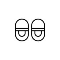 Sandal, Footwear, Slipper, Flip Flop Line Icon, Vector, Illustration, Logo Template. Suitable For Many Purposes. vector