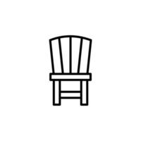 Chair, Seat Line Icon, Vector, Illustration, Logo Template. Suitable For Many Purposes. vector