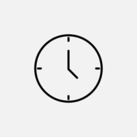 reloj, temporizador, icono de línea de tiempo, vector, ilustración, plantilla de logotipo. adecuado para muchos propósitos. vector