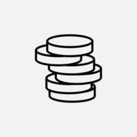 Money, Cash, Wealth, Payment Line Icon, Vector, Illustration, Logo Template. Suitable For Many Purposes. vector