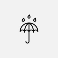 Umbrella, Weather, Protection Line Icon, Vector, Illustration, Logo Template. Suitable For Many Purposes. vector