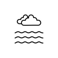 Ocean, Water, River, Sea Line Icon, Vector, Illustration, Logo Template. Suitable For Many Purposes. vector