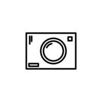 cámara, fotografía, digital, icono de línea de foto, vector, ilustración, plantilla de logotipo. adecuado para muchos propósitos. vector