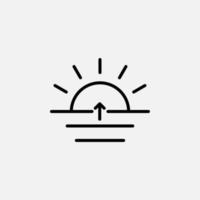 Sunrise, Sunset, Sun Line Icon, Vector, Illustration, Logo Template. Suitable For Many Purposes. vector