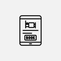 Booking, Ticket, Order Line Icon, Vector, Illustration, Logo Template. Suitable For Many Purposes. vector