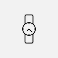Watch, Wristwatch, Clock, Time Line Icon, Vector, Illustration, Logo Template. Suitable For Many Purposes. vector