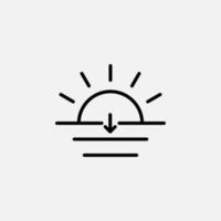 Sunrise, Sunset, Sun Line Icon, Vector, Illustration, Logo Template. Suitable For Many Purposes. vector