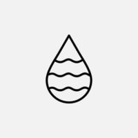 gota de agua, agua, gota, icono de línea de líquido, vector, ilustración, plantilla de logotipo. adecuado para muchos propósitos. vector