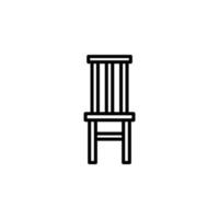 Chair, Seat Line Icon, Vector, Illustration, Logo Template. Suitable For Many Purposes. vector