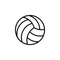 Icono de línea de voleibol, vector, ilustración, plantilla de logotipo. adecuado para muchos propósitos. vector