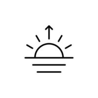 Sunrise, Sunset, Sun Line Icon, Vector, Illustration, Logo Template. Suitable For Many Purposes. vector