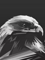 vector de arte pop de cabeza de águila