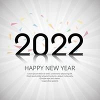 New year 2022 holiday card celebration design vector