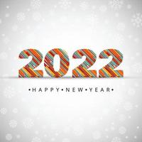 Diseño de plantilla de calendario de año nuevo abstracto 2022 vector