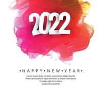 Abstract 2022 new year calendar template design vector