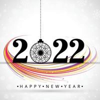 Abstract 2022 new year calendar template design vector