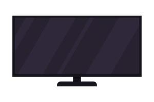 Plasma tv semi flat color vector object