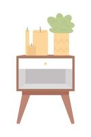 Decorative drawer semi flat color vector item