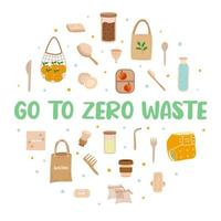 Go to Zero waste circle template vector