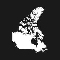 Canada map on black background vector
