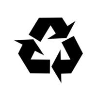 Recycle symbol. Triangular recycling icon. vector