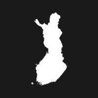 mapa de finlandia aislado sobre fondo negro. vector