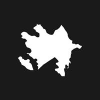 Map of Azerbaijan on Black Background vector