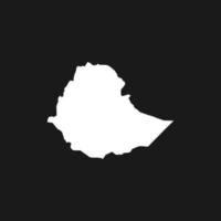 Map of Ethiopia on Black Background vector